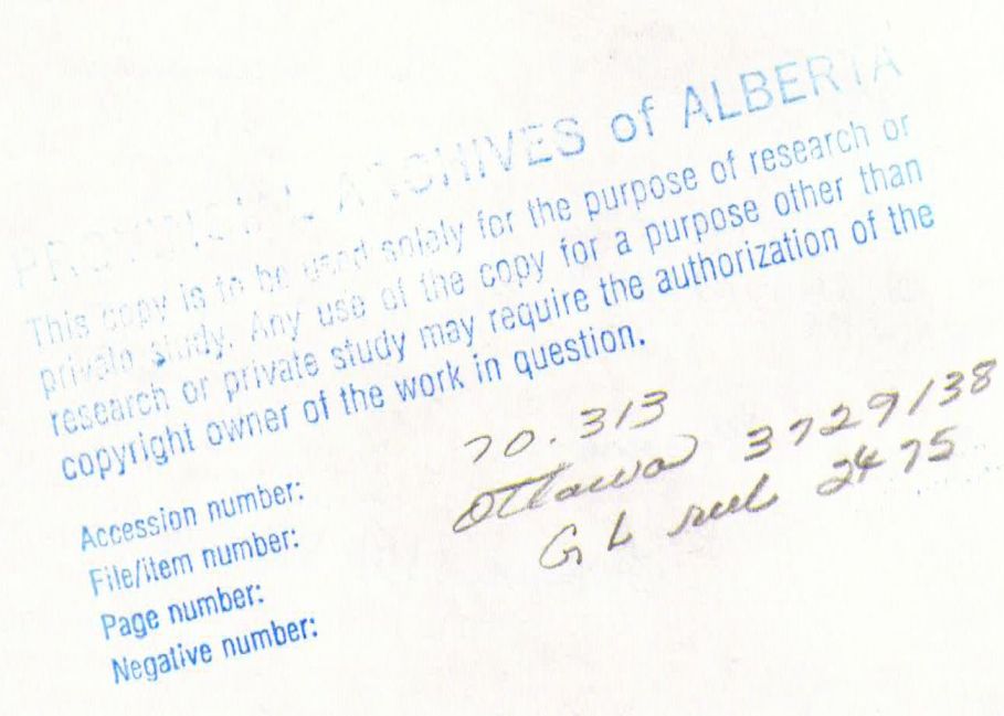 Provincial Archives of Alberta File 3729138 - Alfred Brooks- Archives Stamp  Header